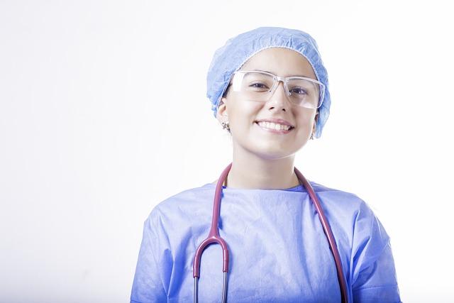 smiling nurse with stethoscope